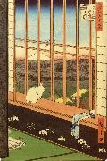 Hiroshige, Ando Cat at Window USA oil painting artist